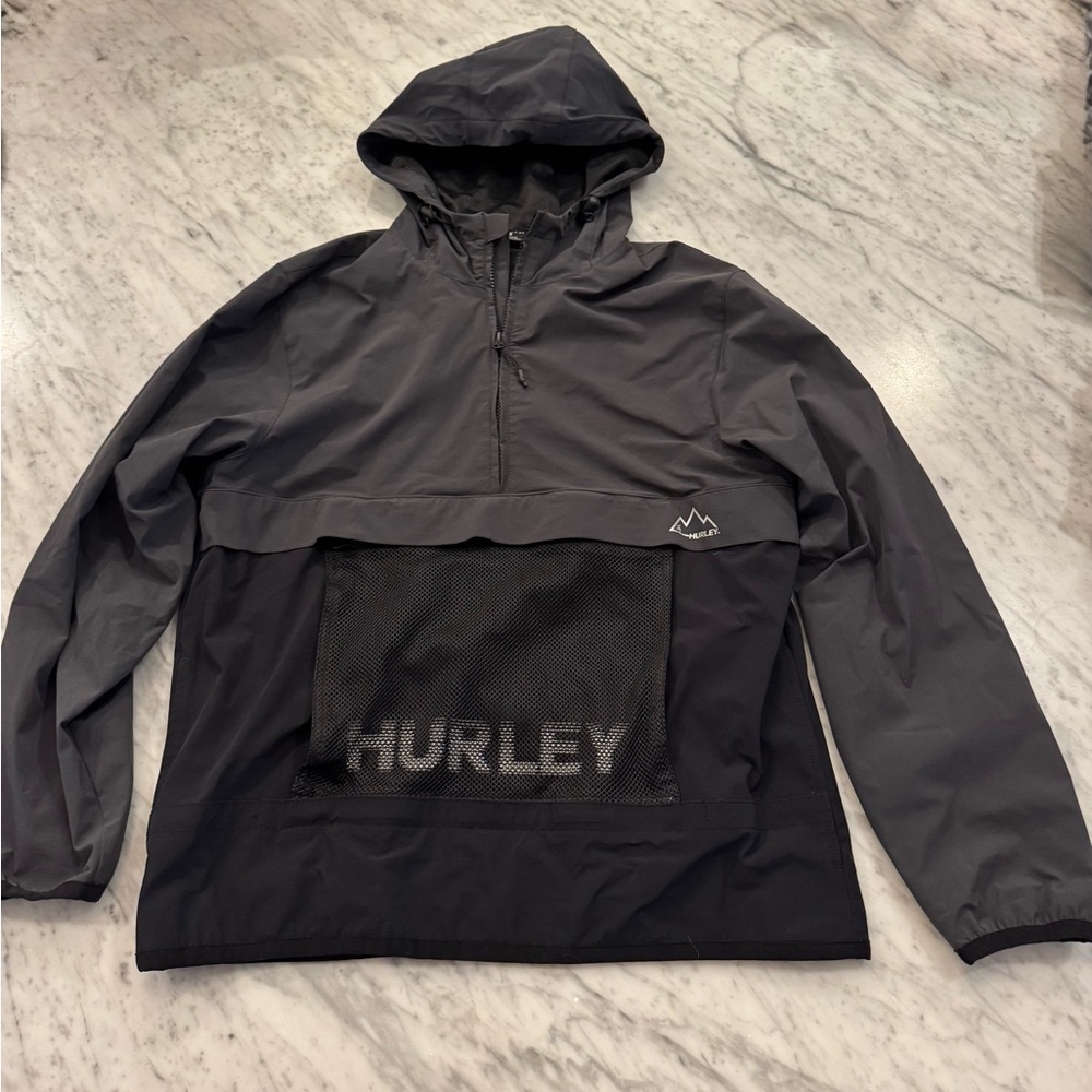 Men's Small Hurley Phantom + Packable
Anorak dark stone grey jacket